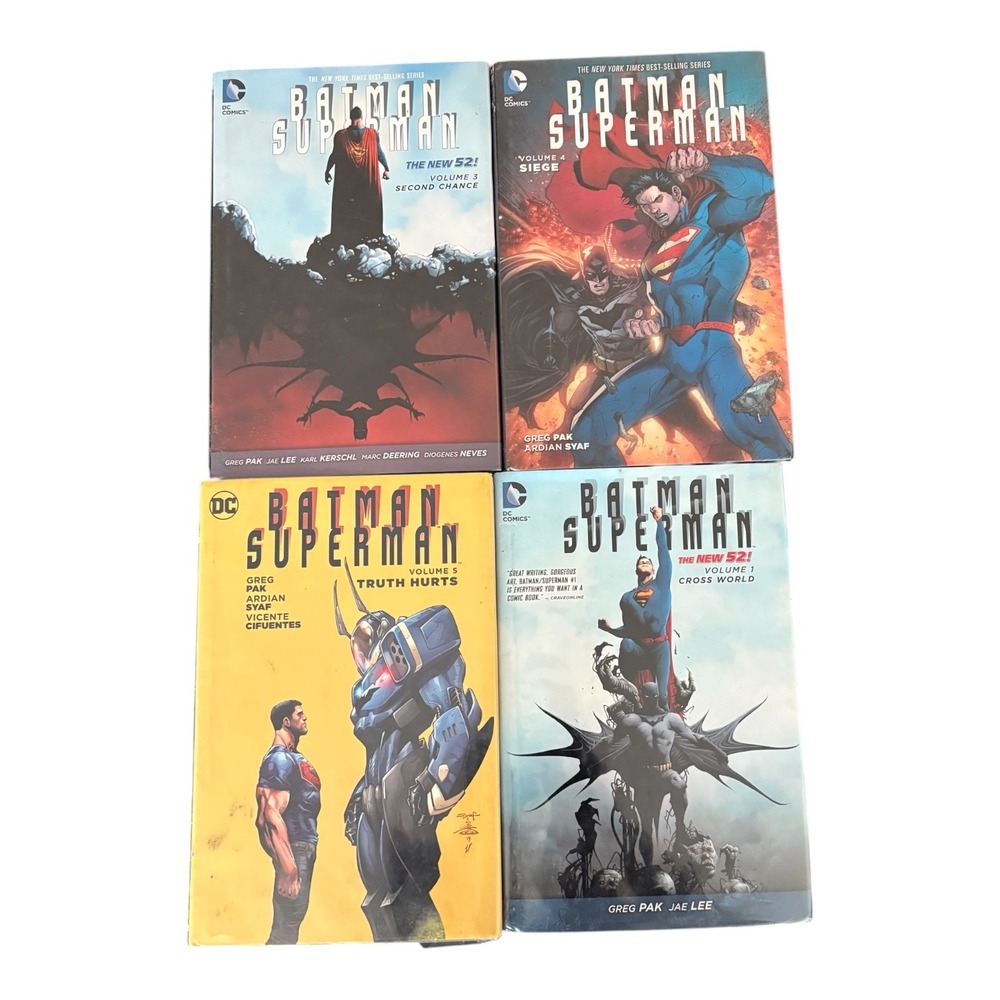 Batman Superman DC Comics Graphic Novel Lot Volumes 1 3 4 5 The New 52 Greg Pak